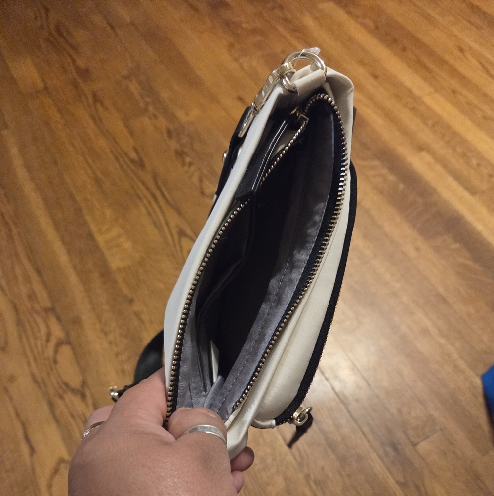 Madden Girl White and Black Crossbody Bag - Picture 4 of 8